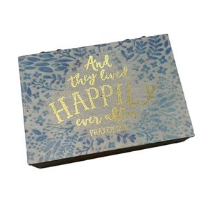 And They Lived Happily Ever After Wooden Prayer Box with Pencil and Paper - NEW!